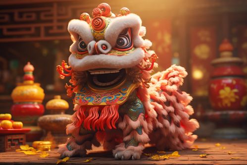 新年传统舞狮表演图片摄影图 摄影图片